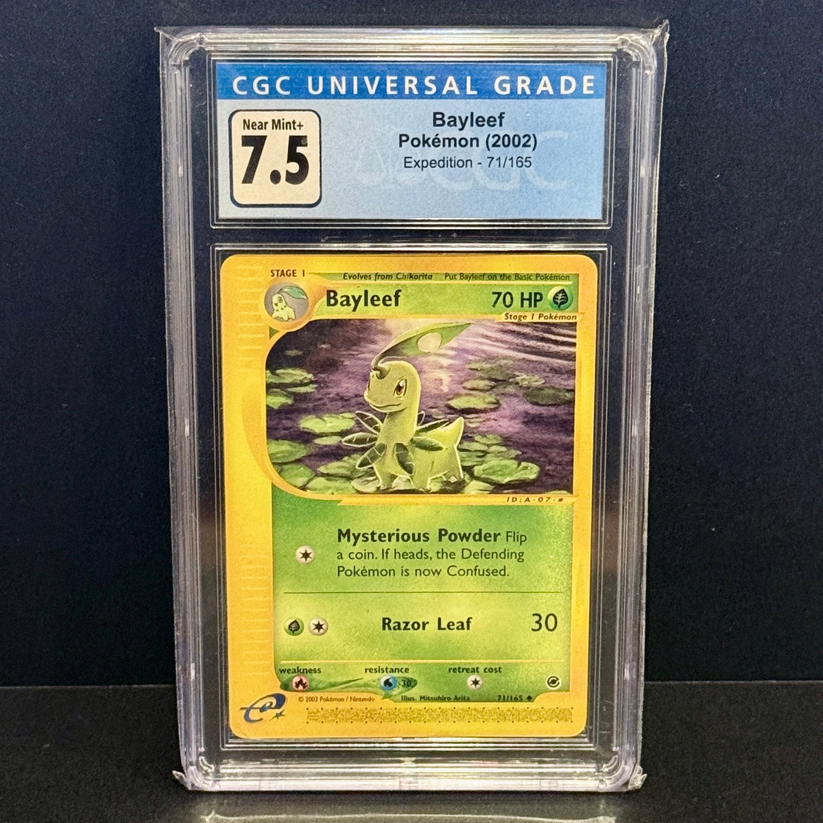 2002 Pokemon Expedition 71 Bayleef Uncommon CGC 7.5