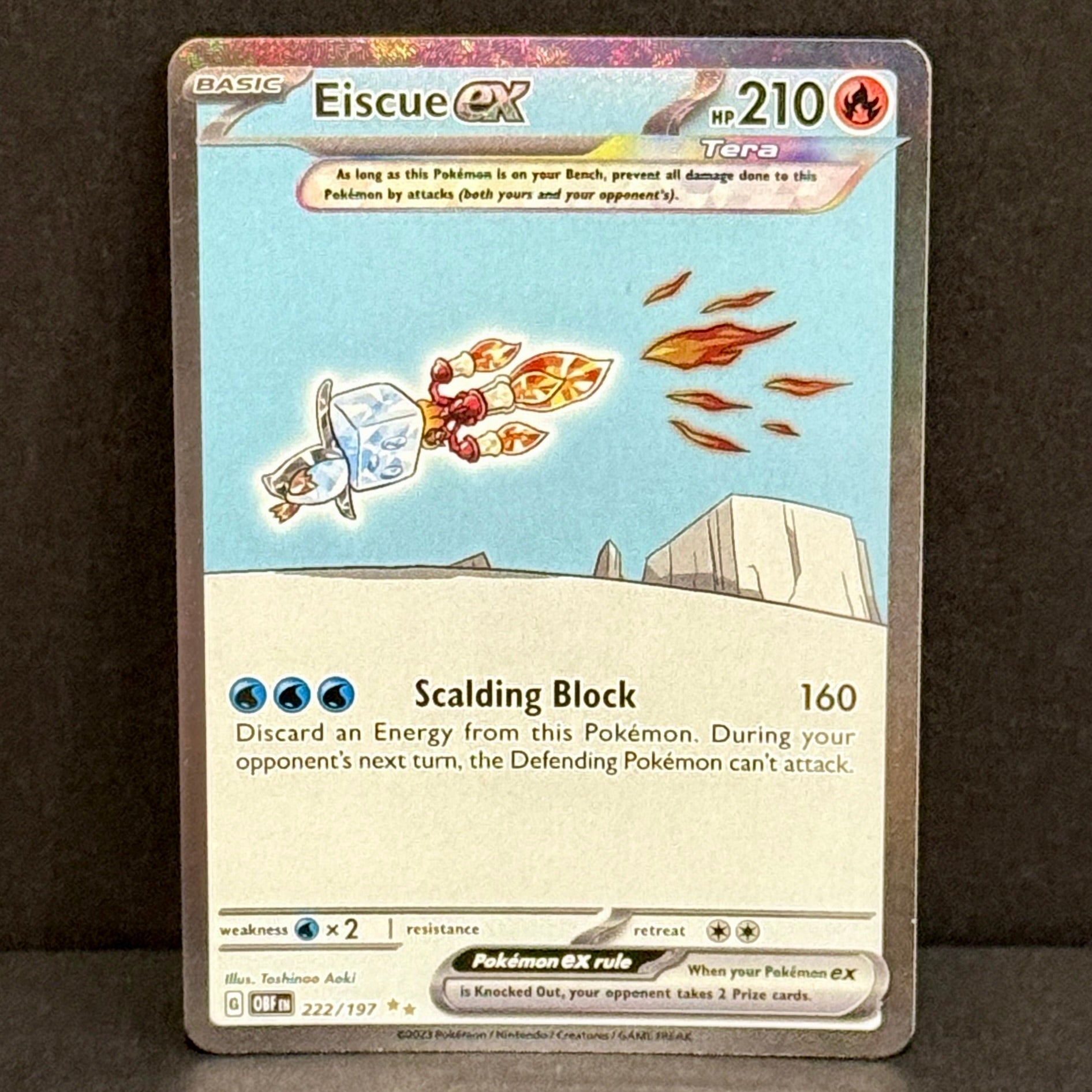 2023 Pokemon Obsidian Flames 222/197 Eiscue EX Special Illustration Rare