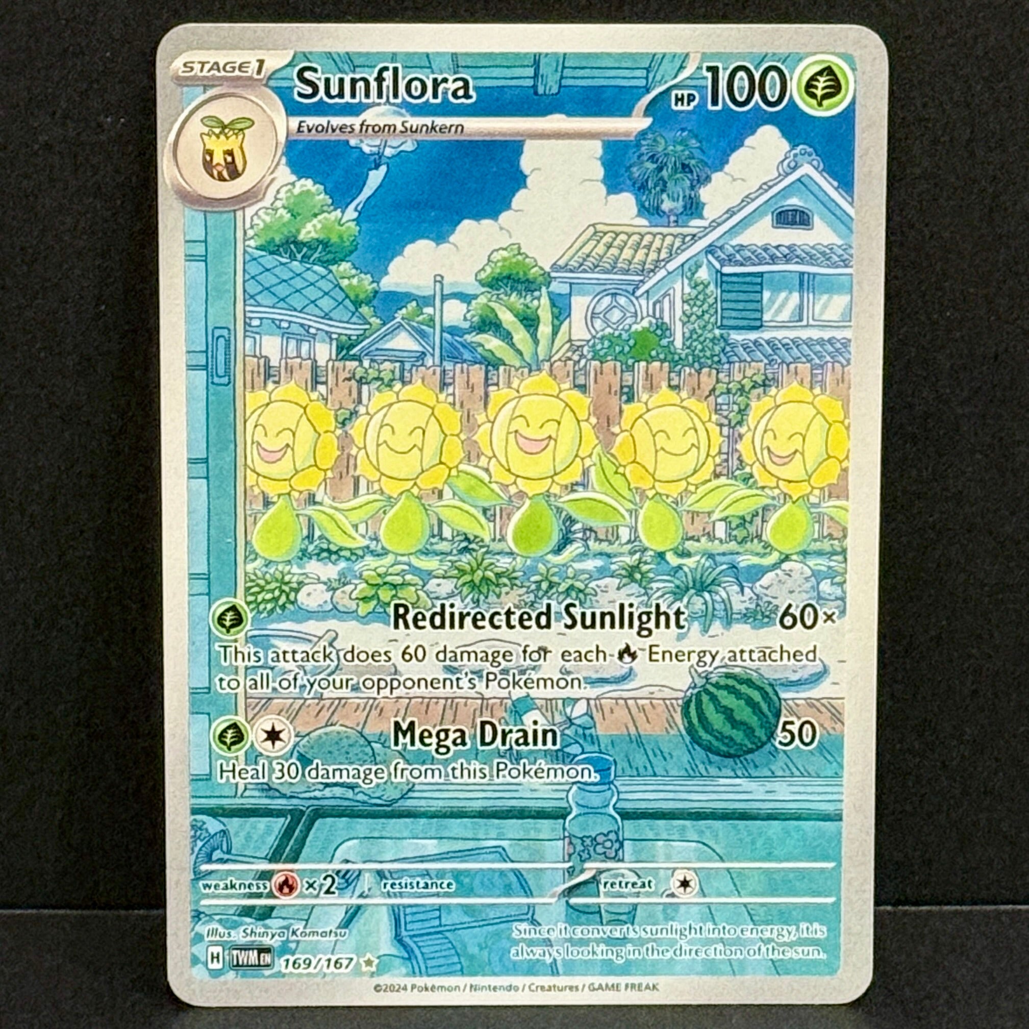 2024 Pokemon Twilight Masquerade 169/167 Sunflora Illustration Rare
