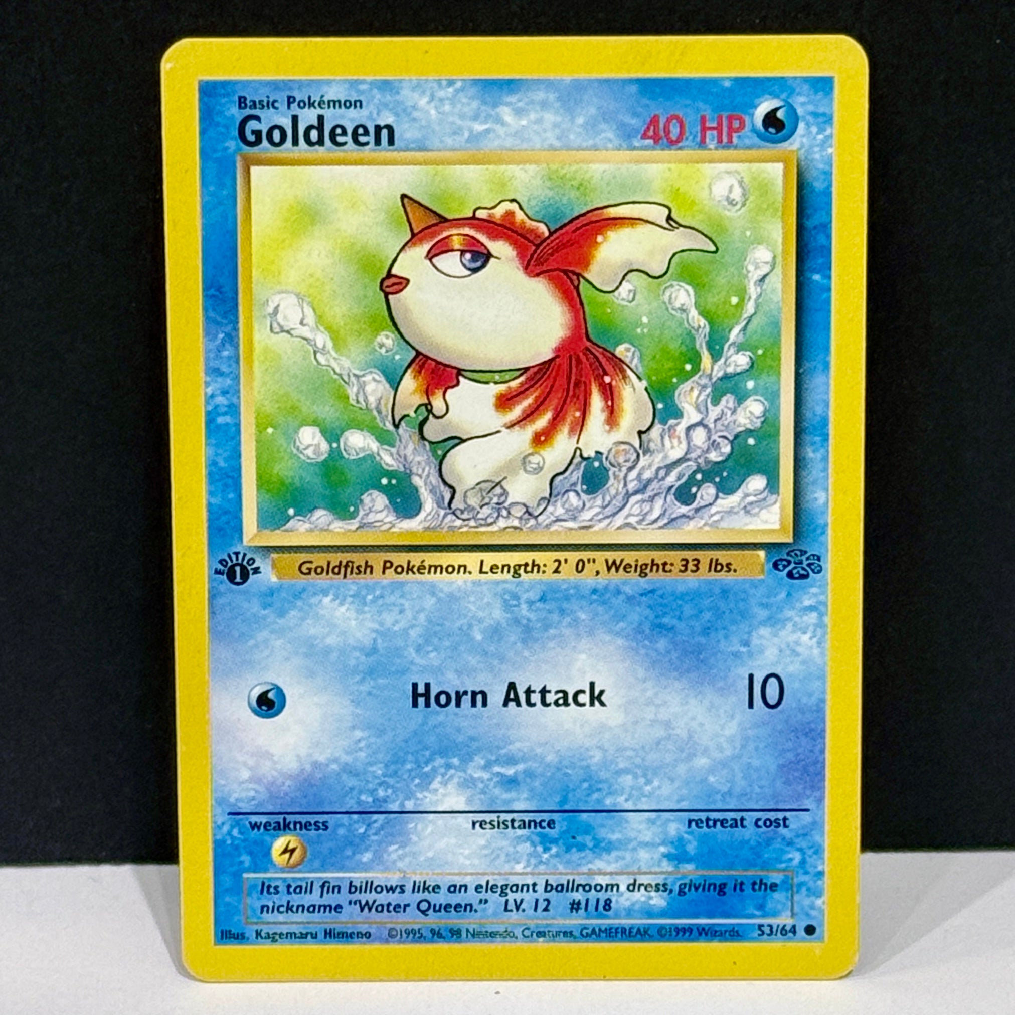 1999 Pokmeon Jungle 53/64 Goldeen Common 1st Edition
