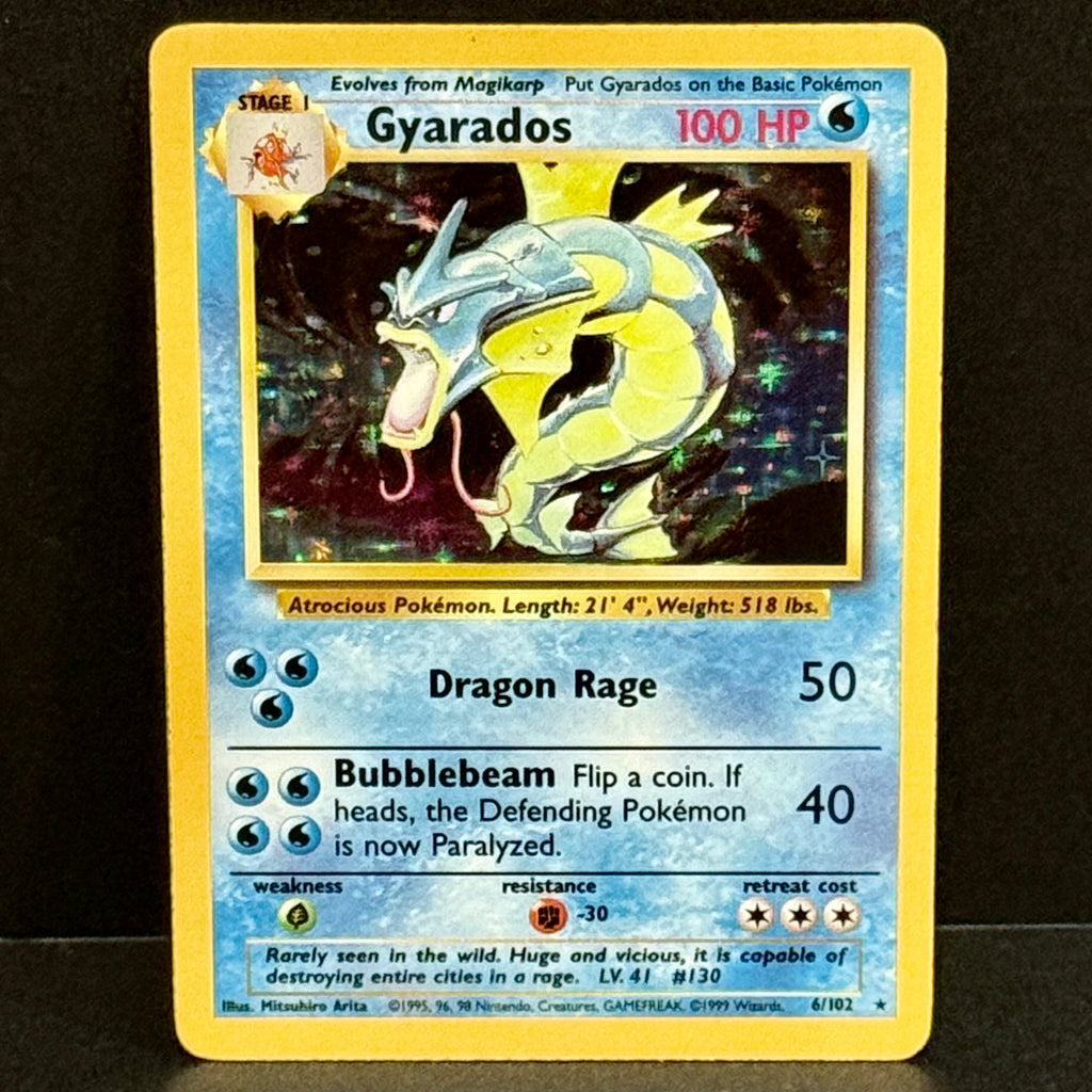 1999 Pokemon Base Set 006/102 Gyarados Holo Rare