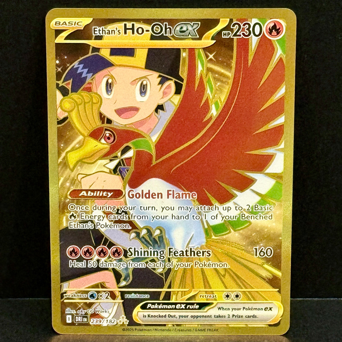 2025 Pokemon Destined Rivals 239/182 Ethan's Ho-Oh ex Hyper Rare