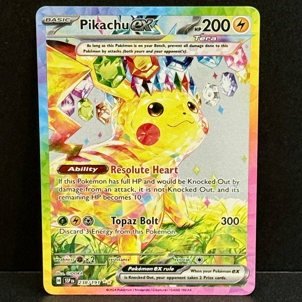 2024 Pokemon Surging Sparks 238/191 Pikachu EX Special Illustration Rare