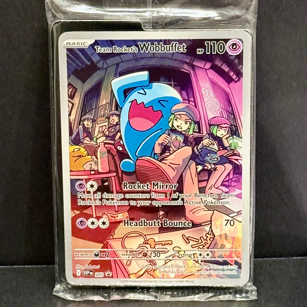 2025 Pokemon Scarlet & Violet Promo 203 Team Rocket's Wobbuffet Promo SEALED