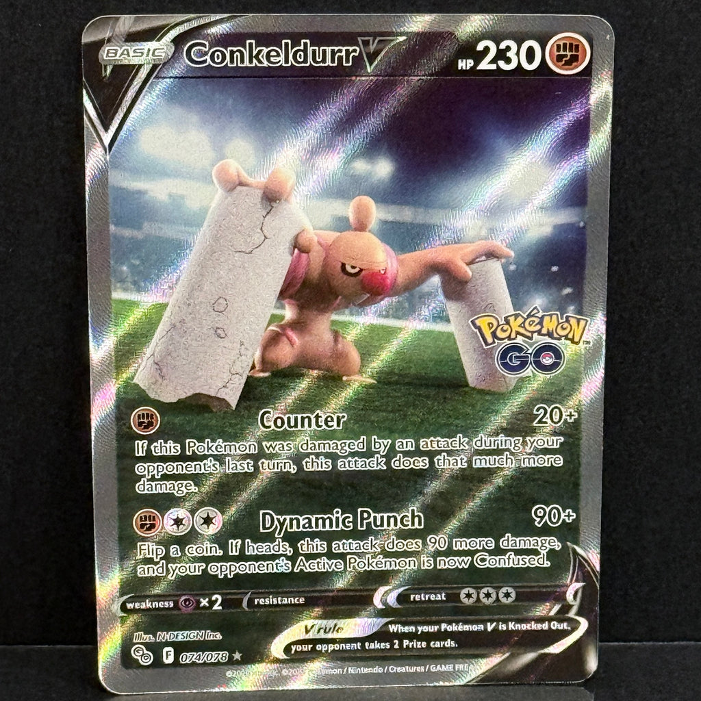 2022 Pokemon Go 074/078 Conkeldurr V Alternate Full Art Ultra Rare