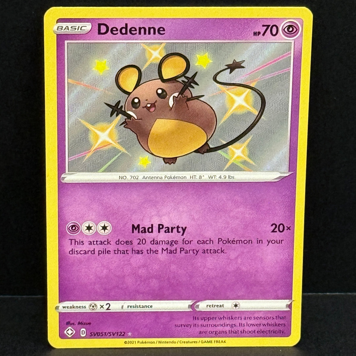 2021 Pokemon Shining Fates Shiny Vault SV051/SV122 Dedenne Shiny Holo Rare