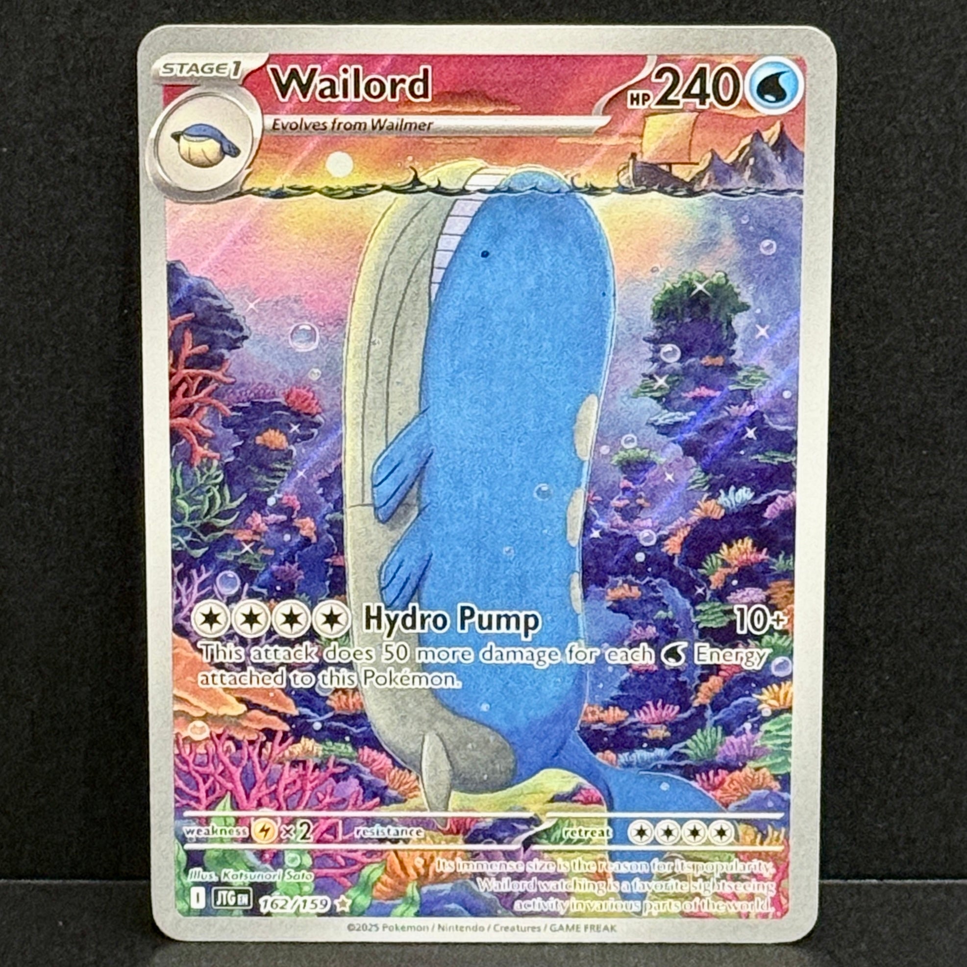 2025 Pokemon Journey Together 162/159 Wailord Illustration Rare