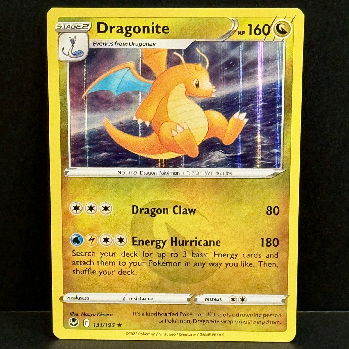 2022 Pokemon Silver Tempest 131/195 Dragonite Holo Rare