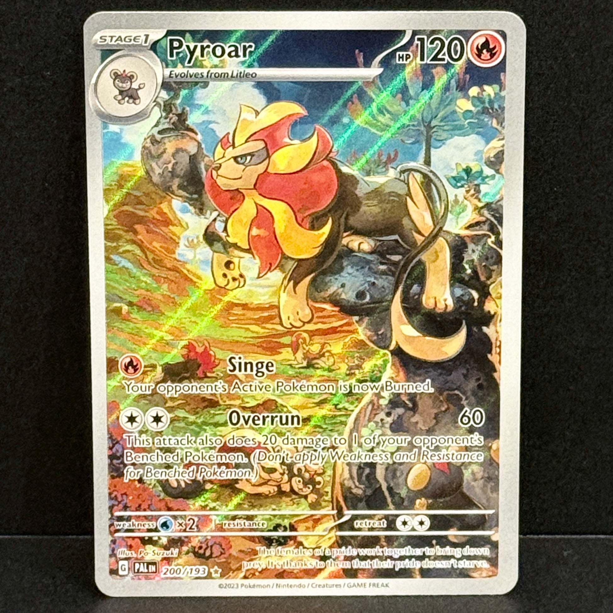 2022 Pokemon Paldea Evolved 200/193 Pyroar Illustration Rare