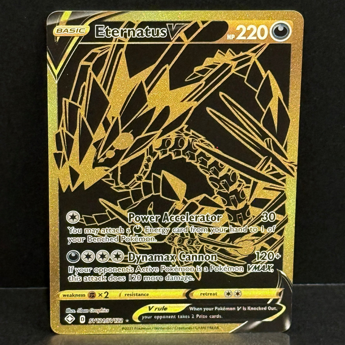 2021 Pokemon Shining Fates Shiny Vault SV121/SV122 Eternatus V Shiny Holo Rare
