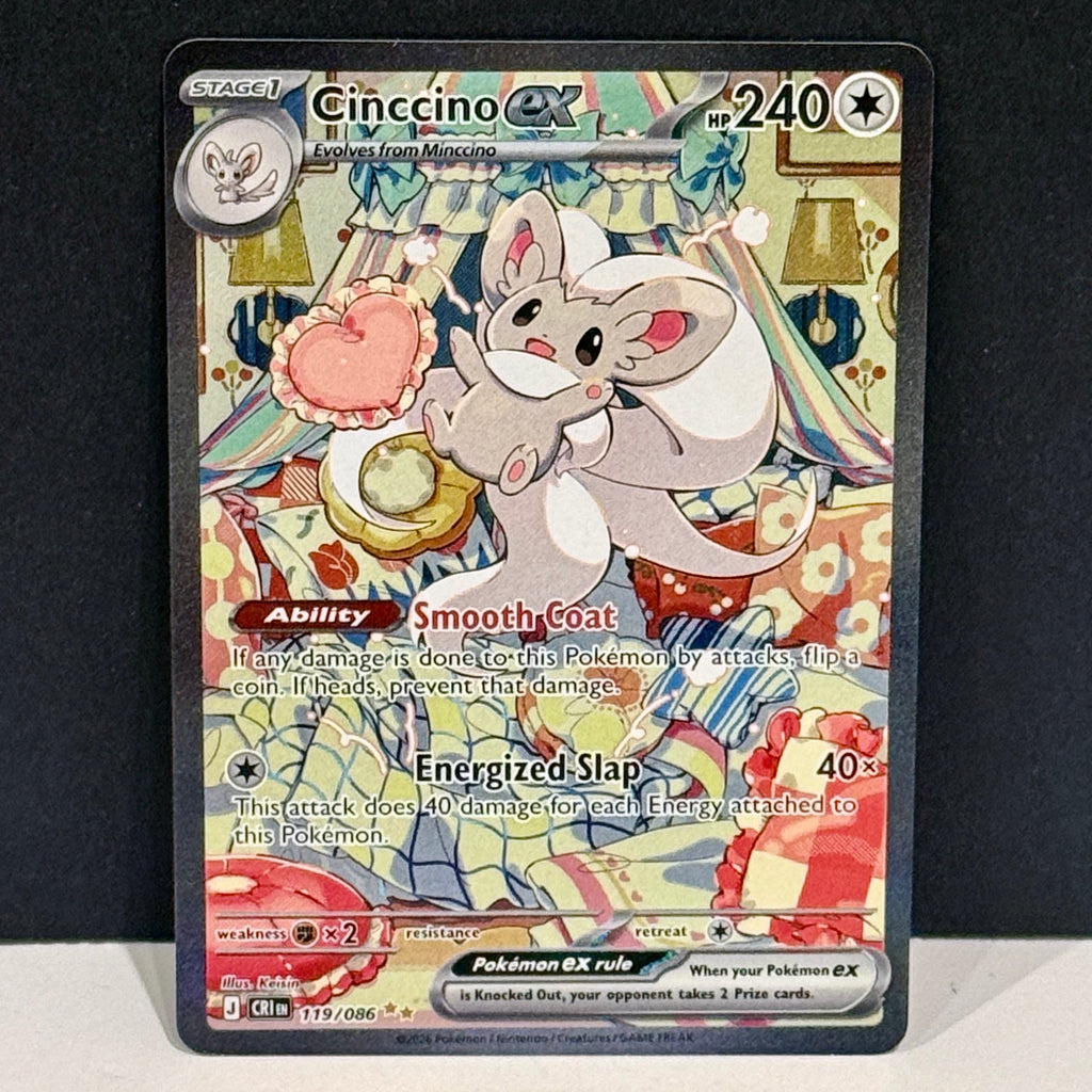 2026 Pokemon Chaos Rising 119/086 Cinccino EX Special Illustration Rare