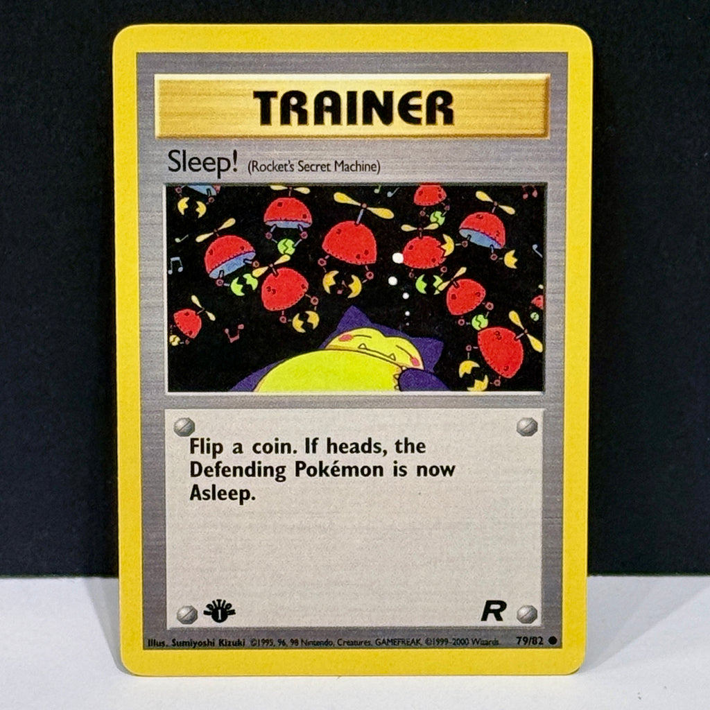 2000 Pokemon Team Rocket 79/82 Sleep! Common 1st Edition