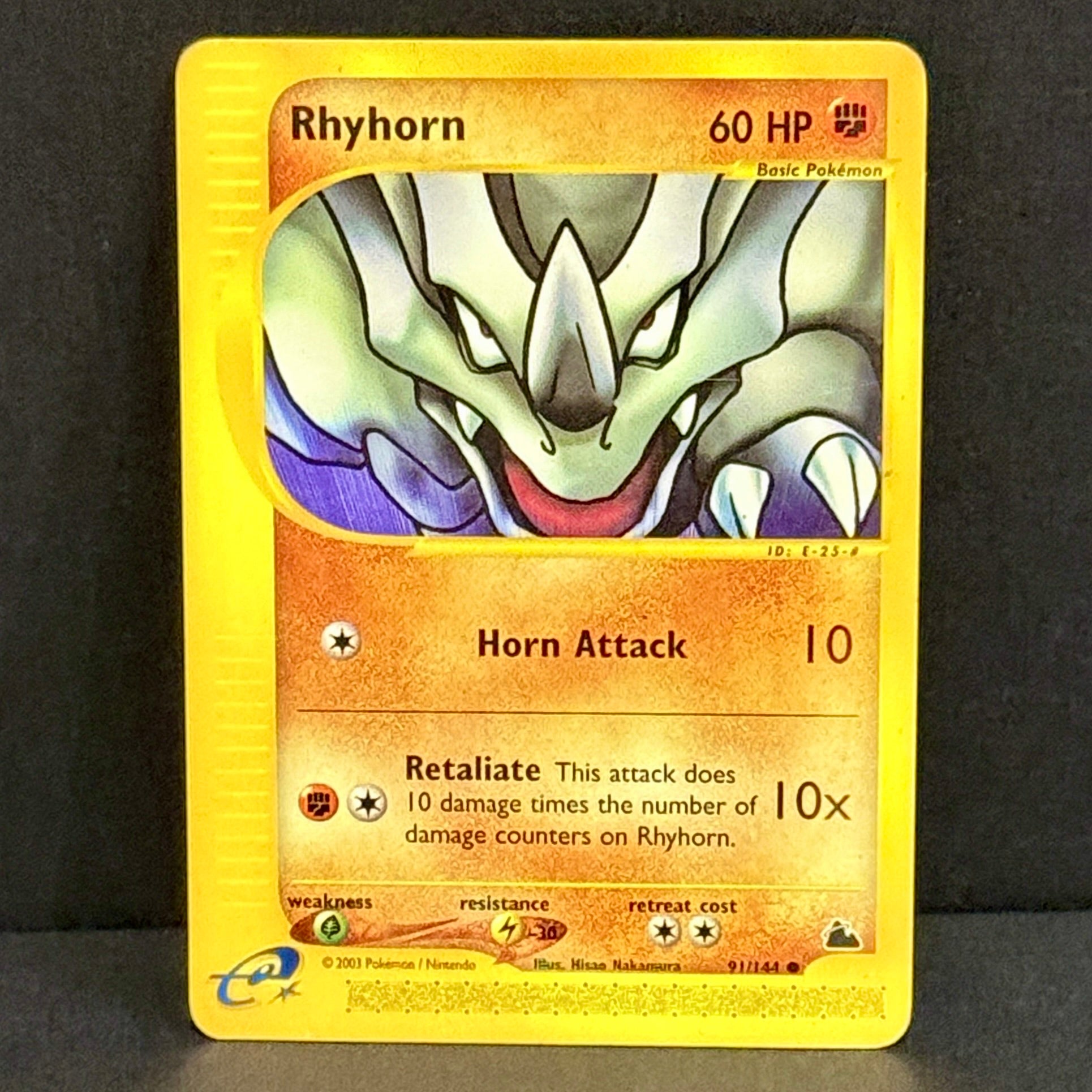 2003 Pokemon Skyridge 91/144 Rhyhorn Common