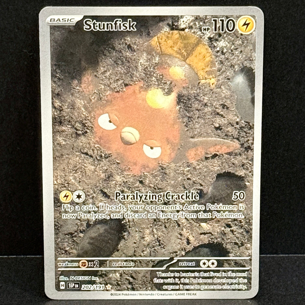 2024 Pokemon Surging Sparks 202/191 Stunfisk Illustration Rare