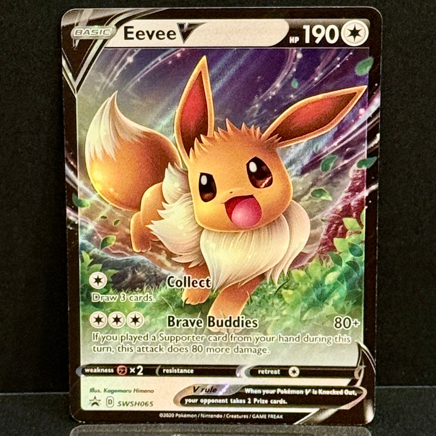 2020 Pokemon Sword Shield Promo SWSH065 Eevee V Promo