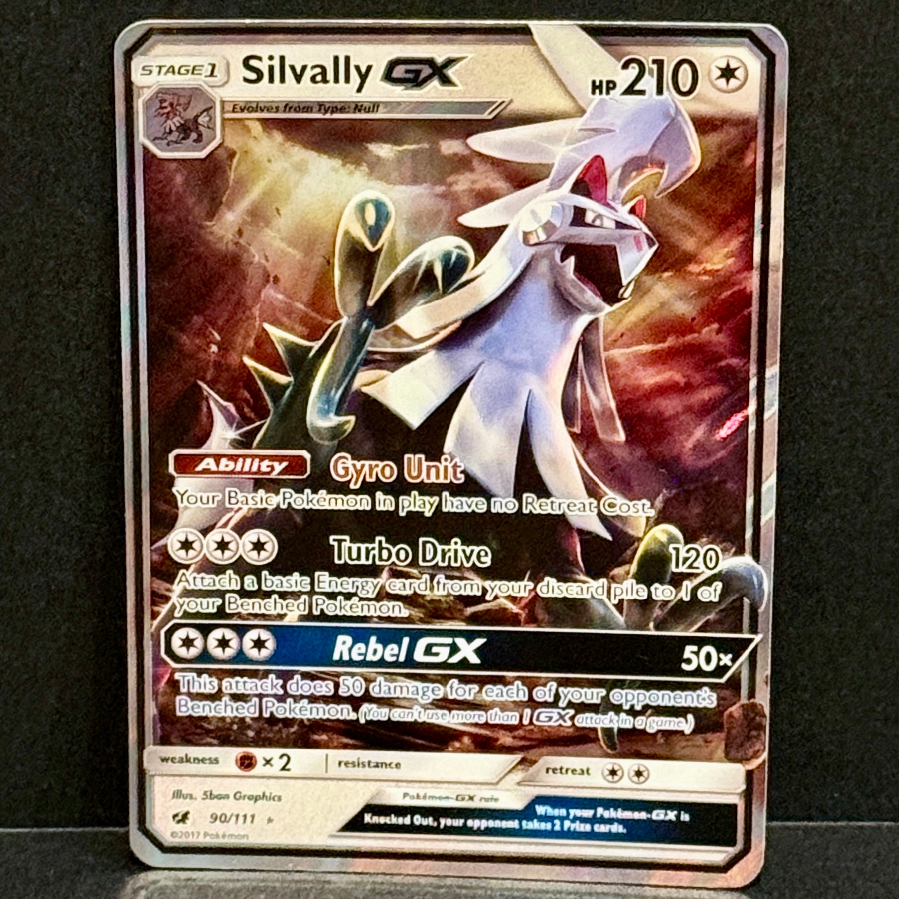 2017 Pokemon Crimson Invasion 090/111 Silvally GX Ultra Rare