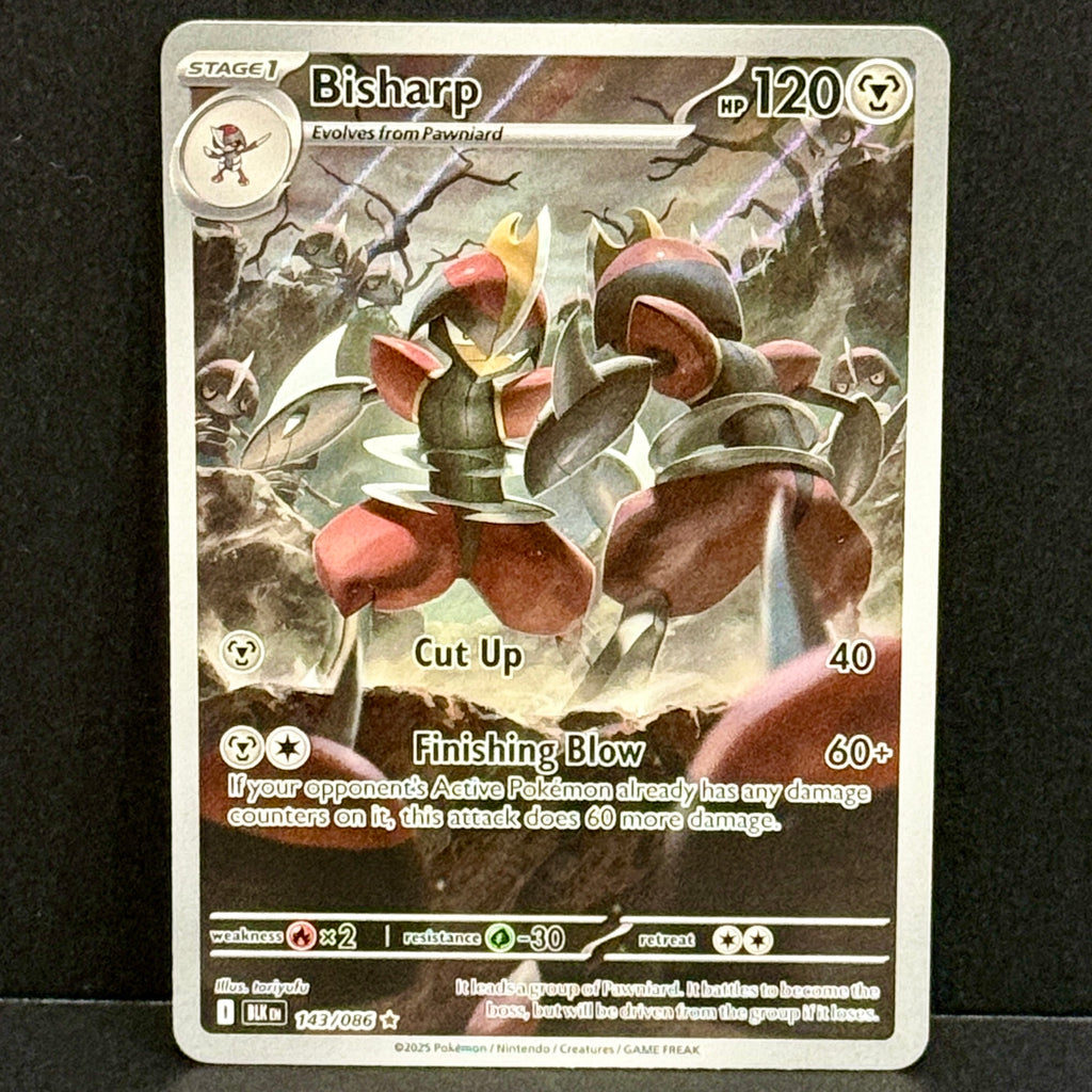 2025 Pokemon Black Bolt 143/086 Bisharp Illustration Rare
