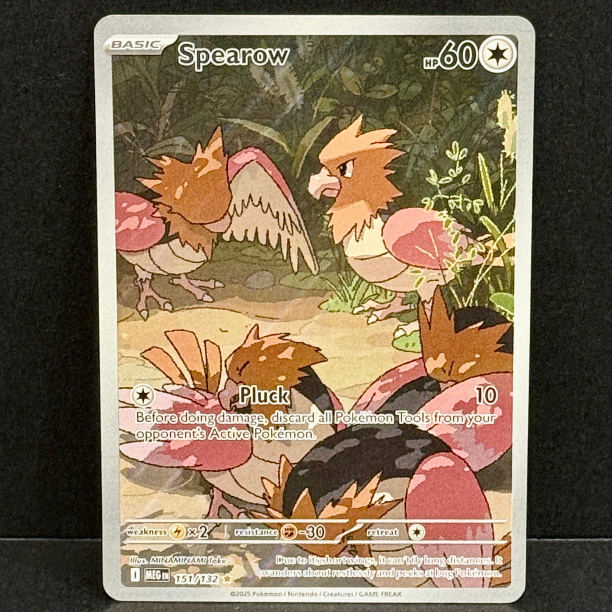 2025 Pokemon Mega Evolution 151/132 Spearow Illustration Rare