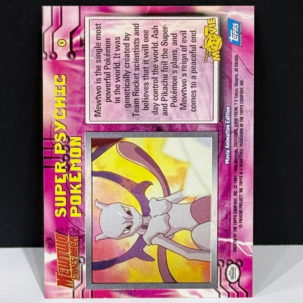 1999 Topps Pokemon Movie Edition #0 Super Psychic Pokemon (Mewtwo) Foil Promo