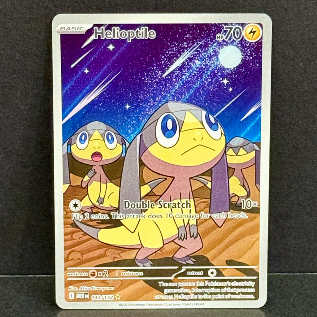 2025 Pokemon Mega Evolution 143/132 Helioptile Illustration Rare