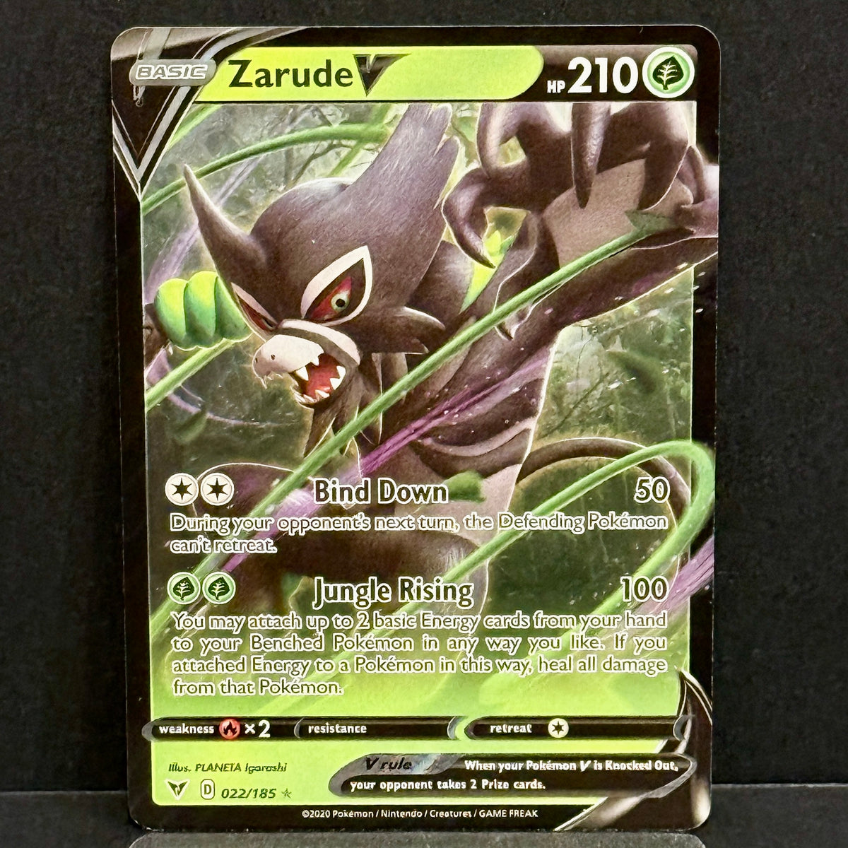 2020 Pokemon Vivid Voltage 022/185 Zarude V Ultra Rare
