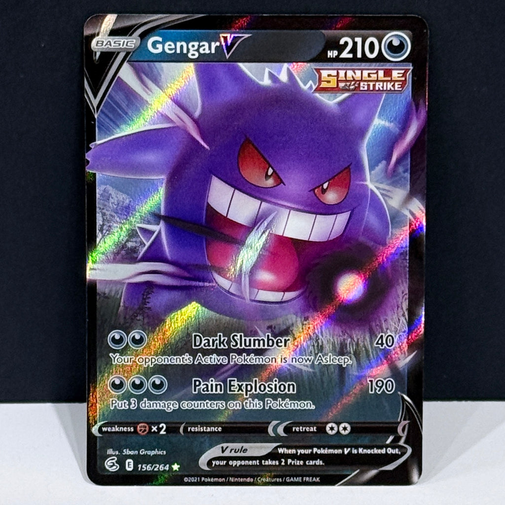 2021 Pokemon Fusion Strike 156/264 Gengar V Ultra Rare