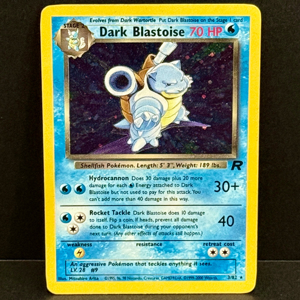 2000 Pokemon Team Rocket 3/82 Dark Blastoise Holo Rare