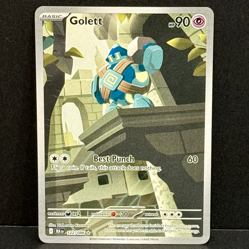 2025 Pokemon Black Bolt 122/086 Golett Illustration Rare