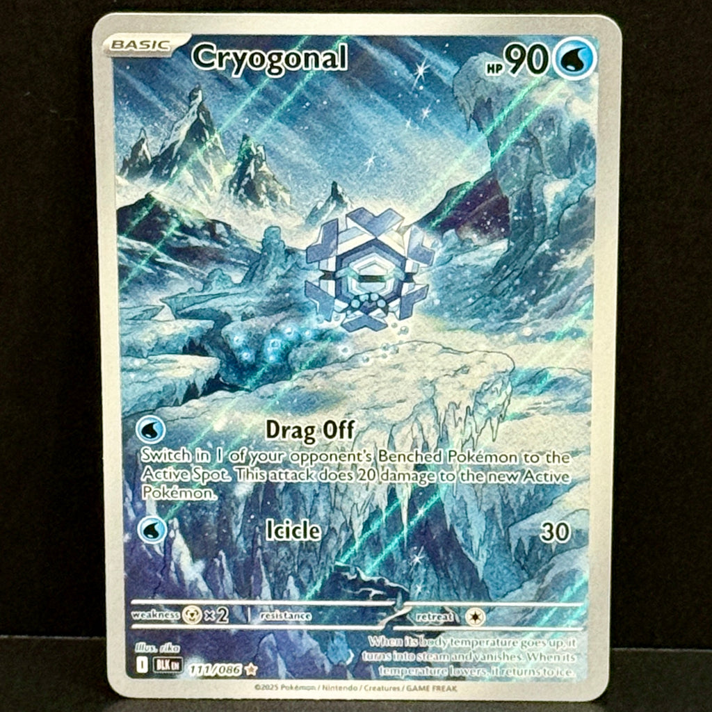 2025 Pokemon Black Bolt 111/086 Cryogonal Illustration Rare