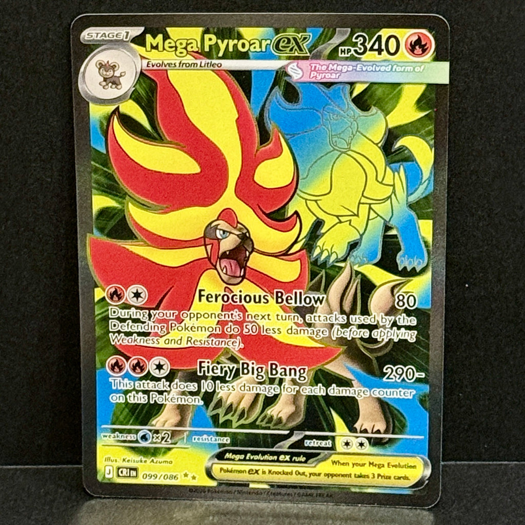 2026 Pokemon Chaos Rising 099/086 Mega Pyroar EX Ultra Rare