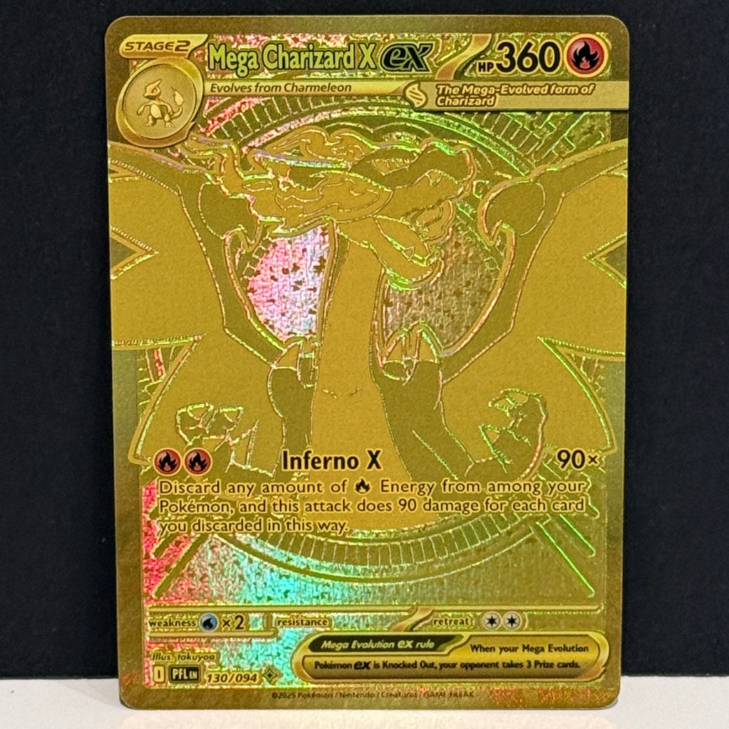 2025 Pokemon Phantasmal Flames 130/094 Mega Charizard X EX Mega Hyper Rare