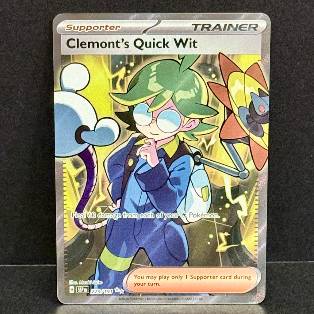 2023 Pokemon Surging Sparks 229/191 Clemont's Quick Wit Ultra Rare