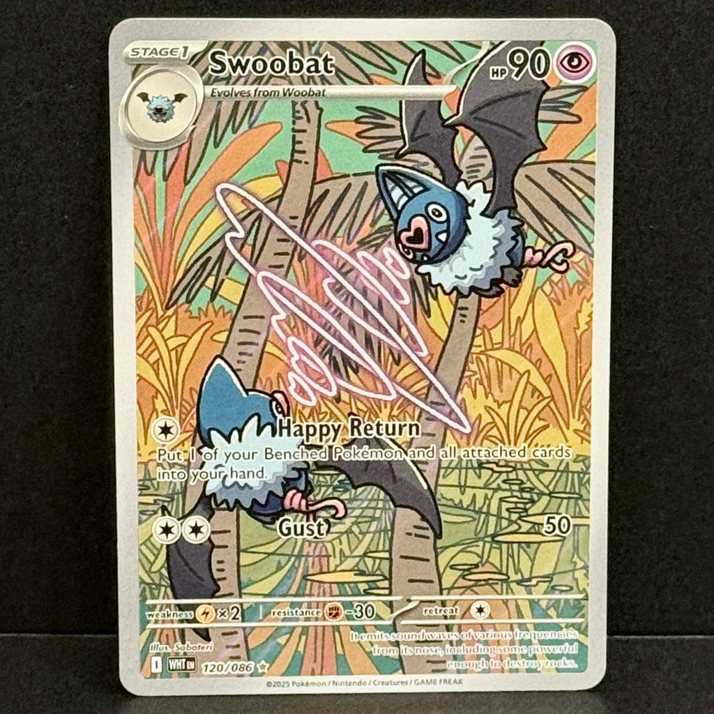 2025 Pokemon White Flare 120/086 Swoobat Illustration Rare