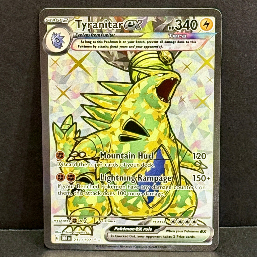 2023 Pokemon Obsidian Flames 211/197 Tyranitar EX Ultra Rare