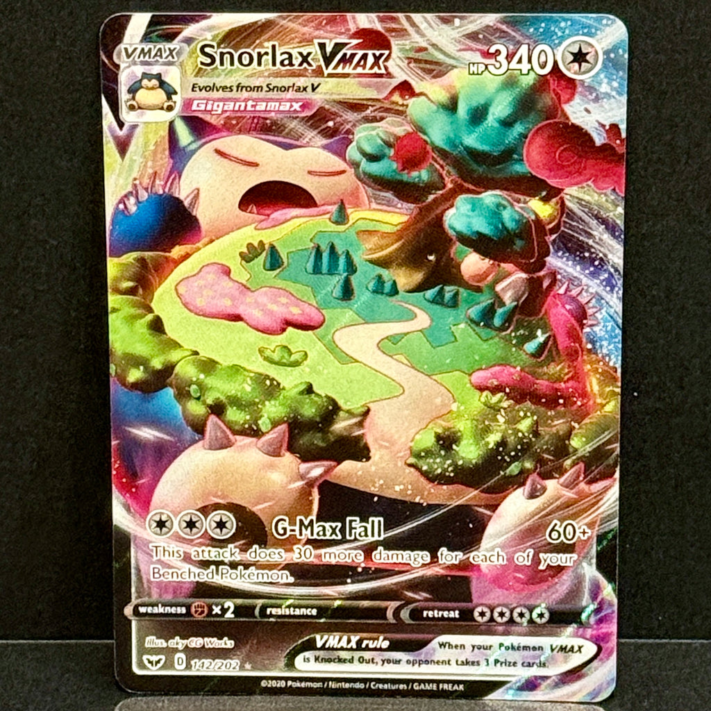 2020 Pokemon Sword Shield Base Set 142/202 Snorlax VMAX Ultra Rare