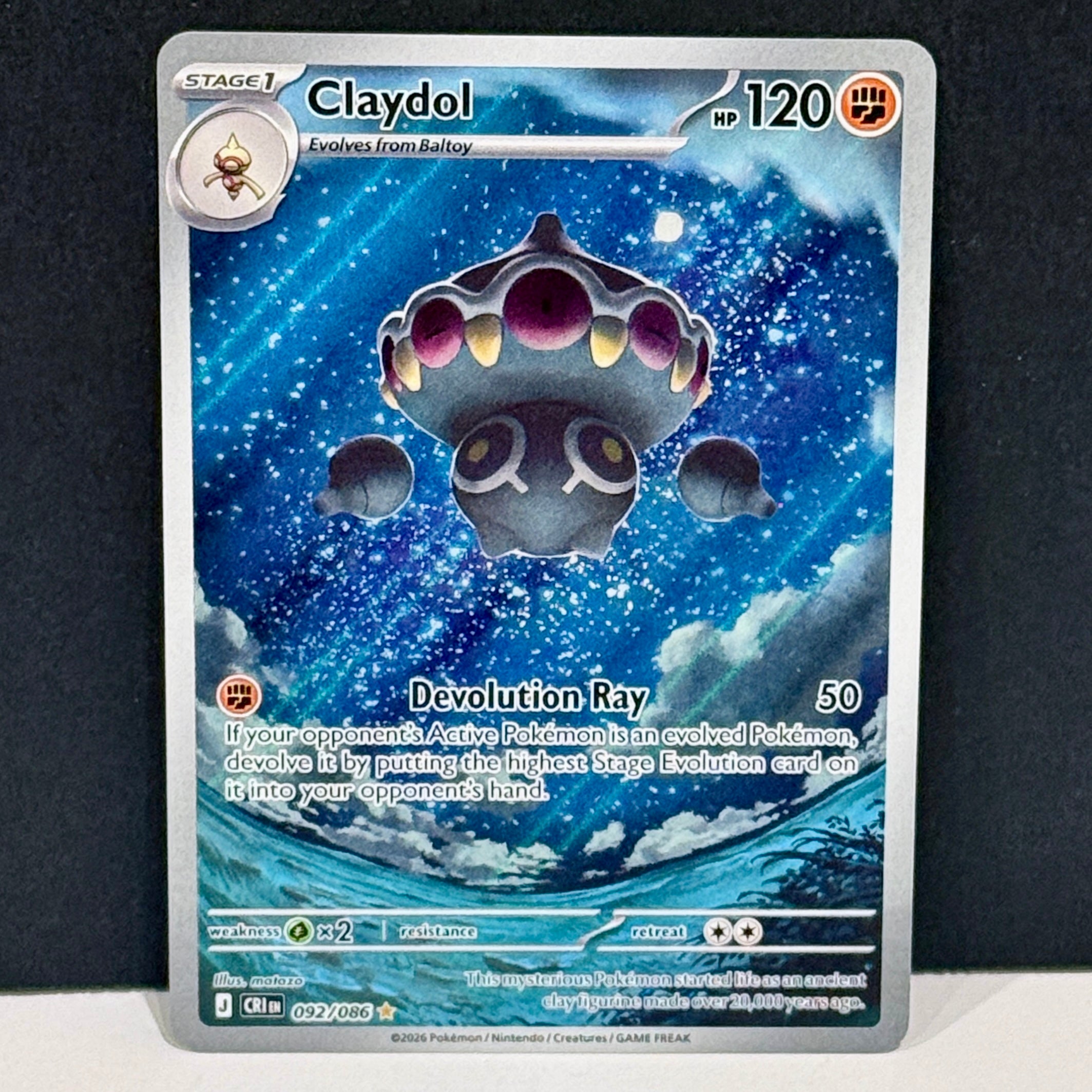 2026 Pokemon Chaos Rising 092/086 Claydol Illustration Rare