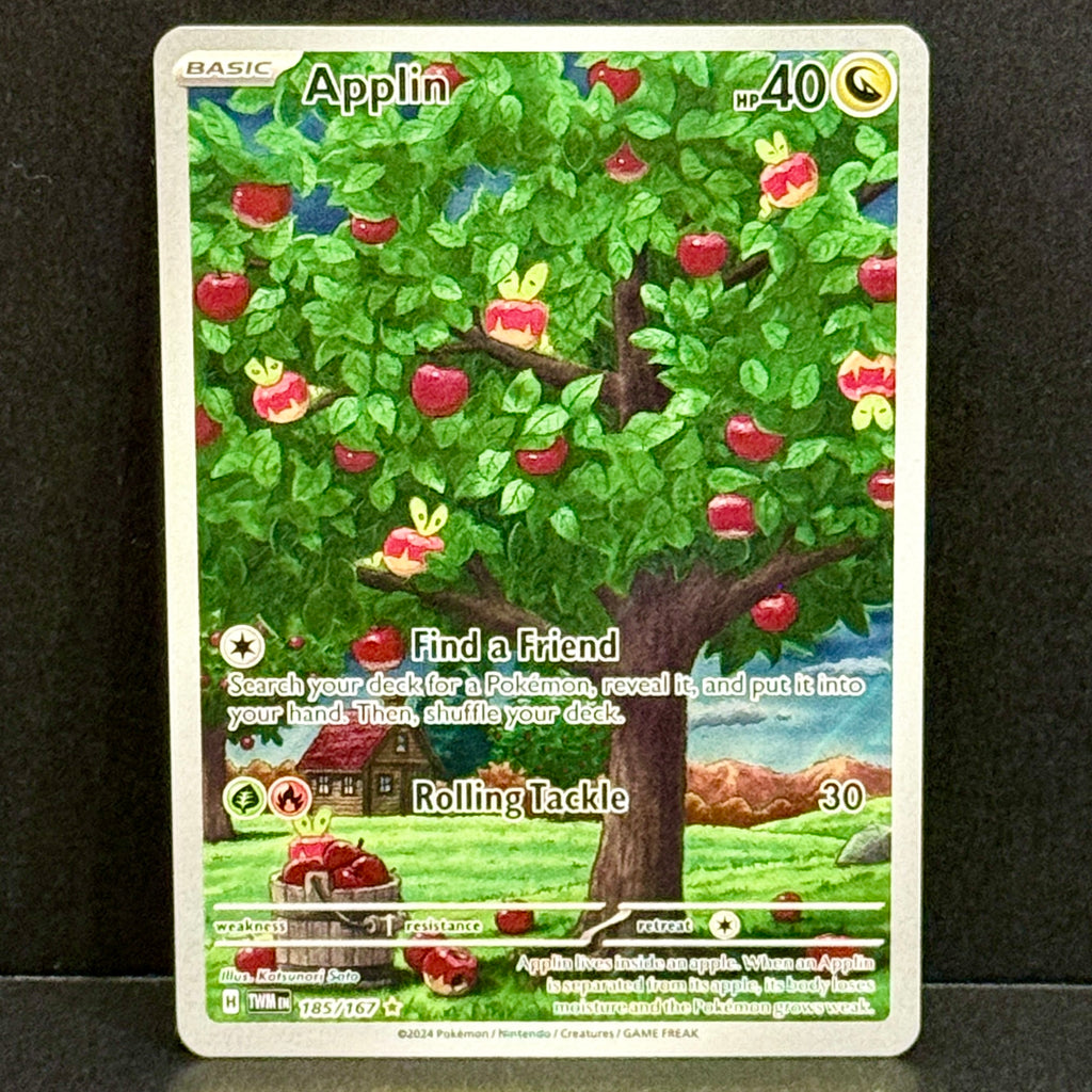 2024 Pokemon Twilight Masquerade 185/167 Applin Illustration Rare