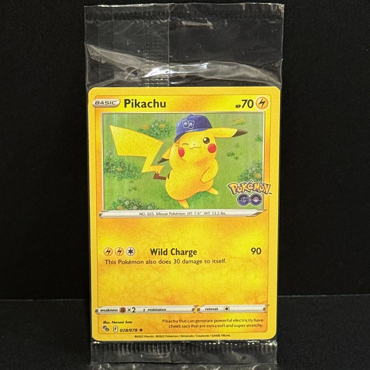 2022 Pokemon Pokemon Go 028/078 Pikachu Rare SEALED
