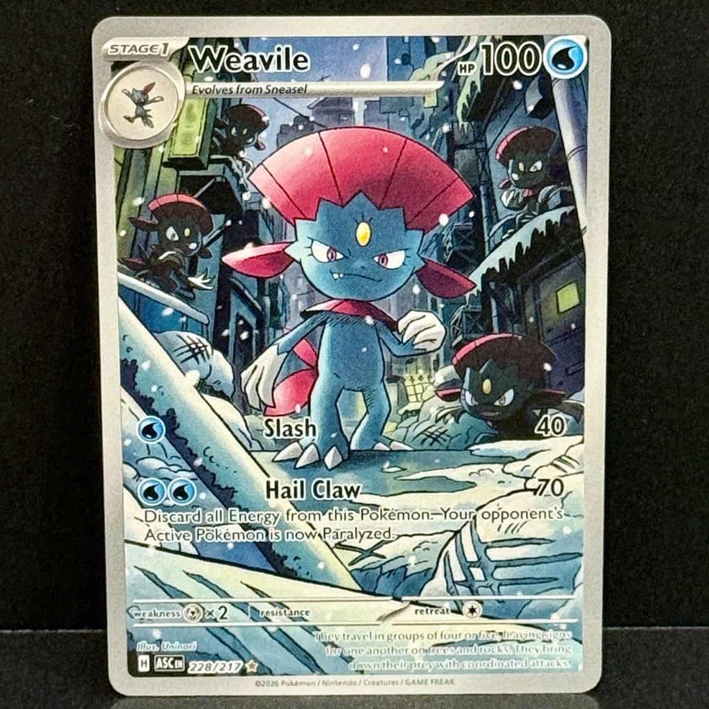 2026 Pokemon Ascended Heroes 228/217 Weavile Illustration Rare
