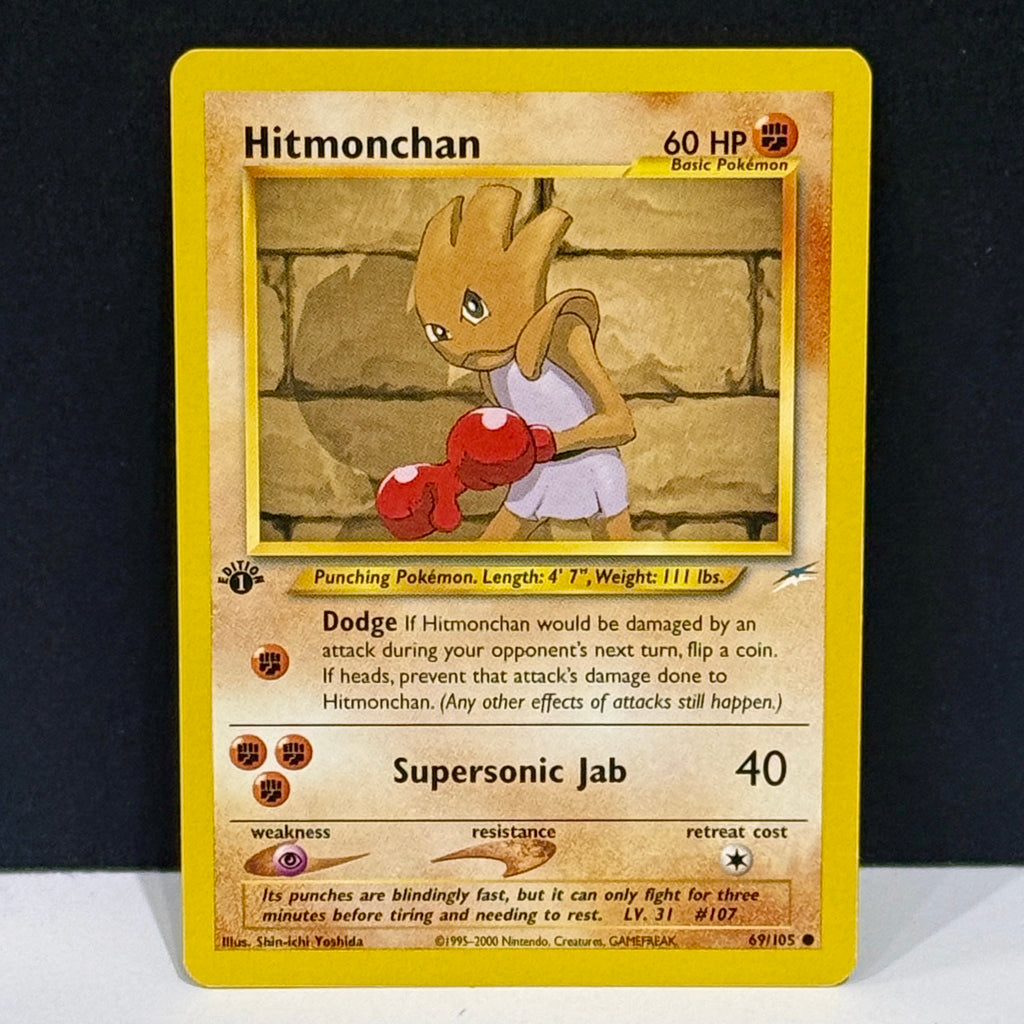 2002 Pokmeon Neo Destiny 69/105 Hitmonchan Common 1st Edition