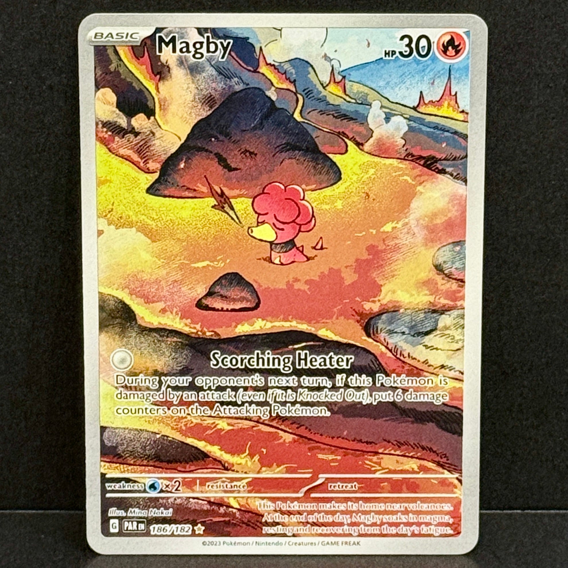 2023 Pokemon Paradox Rift 186/182 Magby Illustration Rare