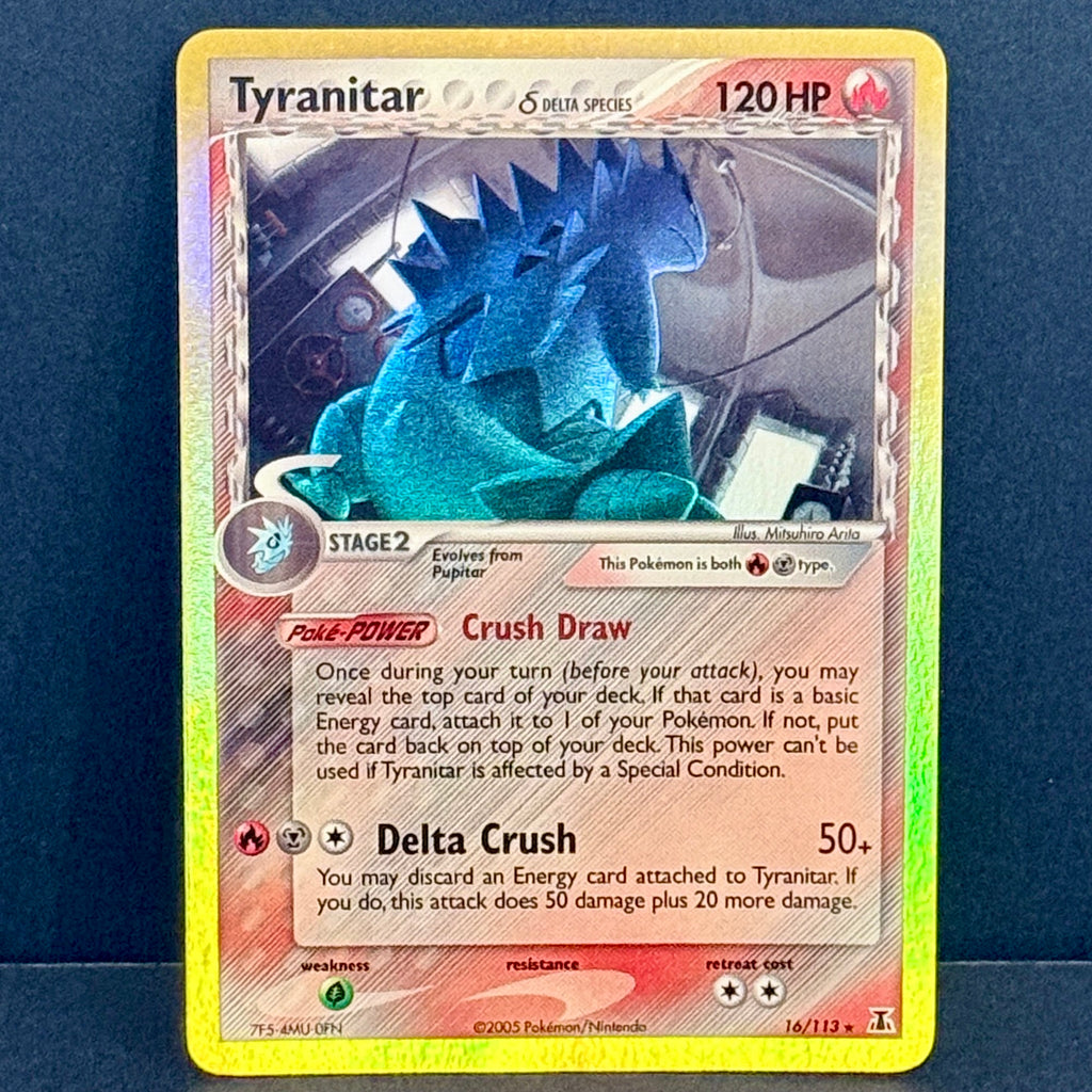 2005 Pokemon EX Delta Species 16/113 Tyranitar (Delta Species) Holo Rare