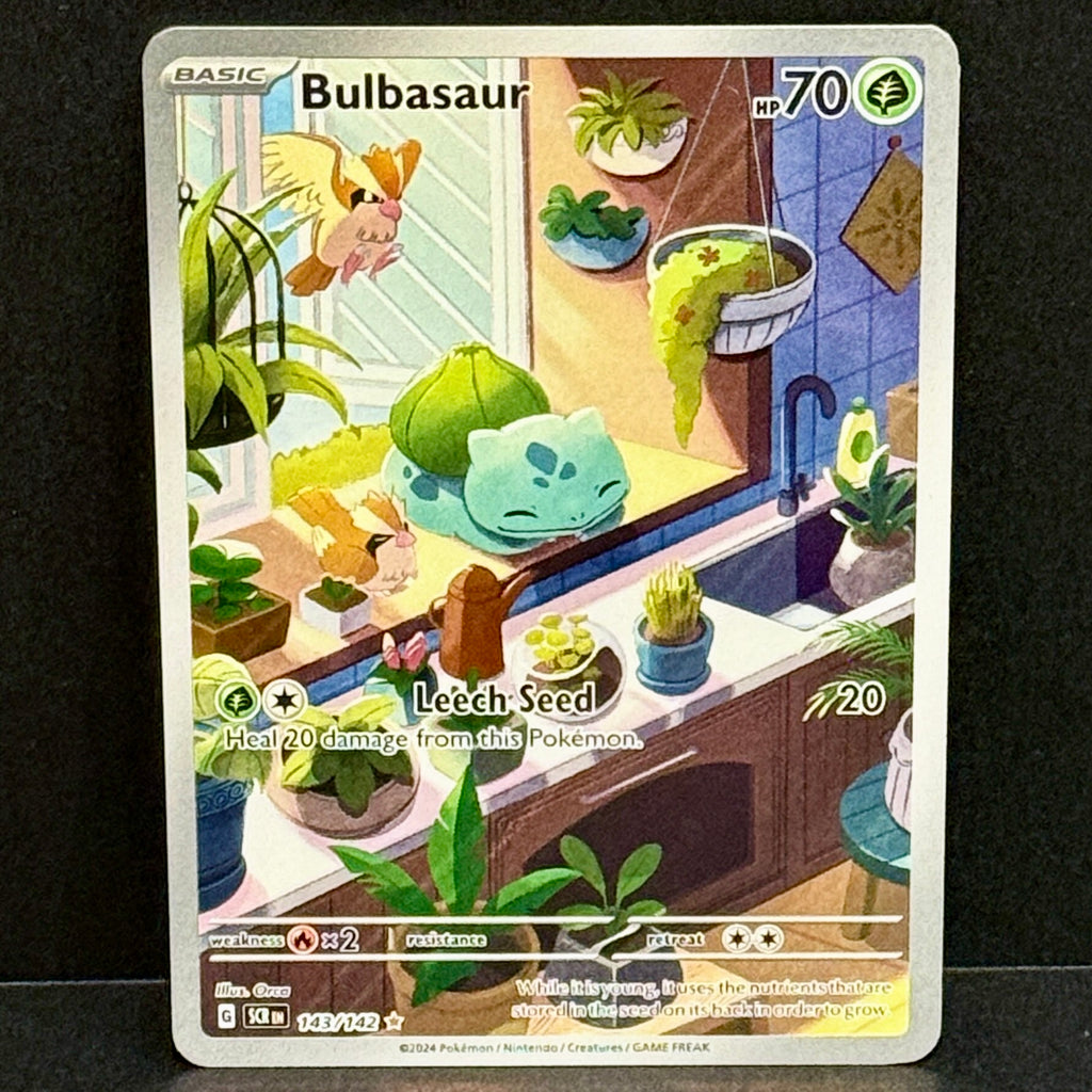 2024 Pokemon Stellar Crown 143/142 Bulbasaur Illustration Rare