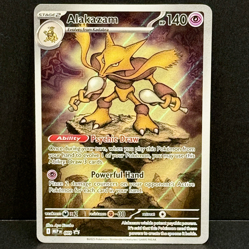 2025 Pokemon Mega Evolution Promo 009 Alakazam Promo
