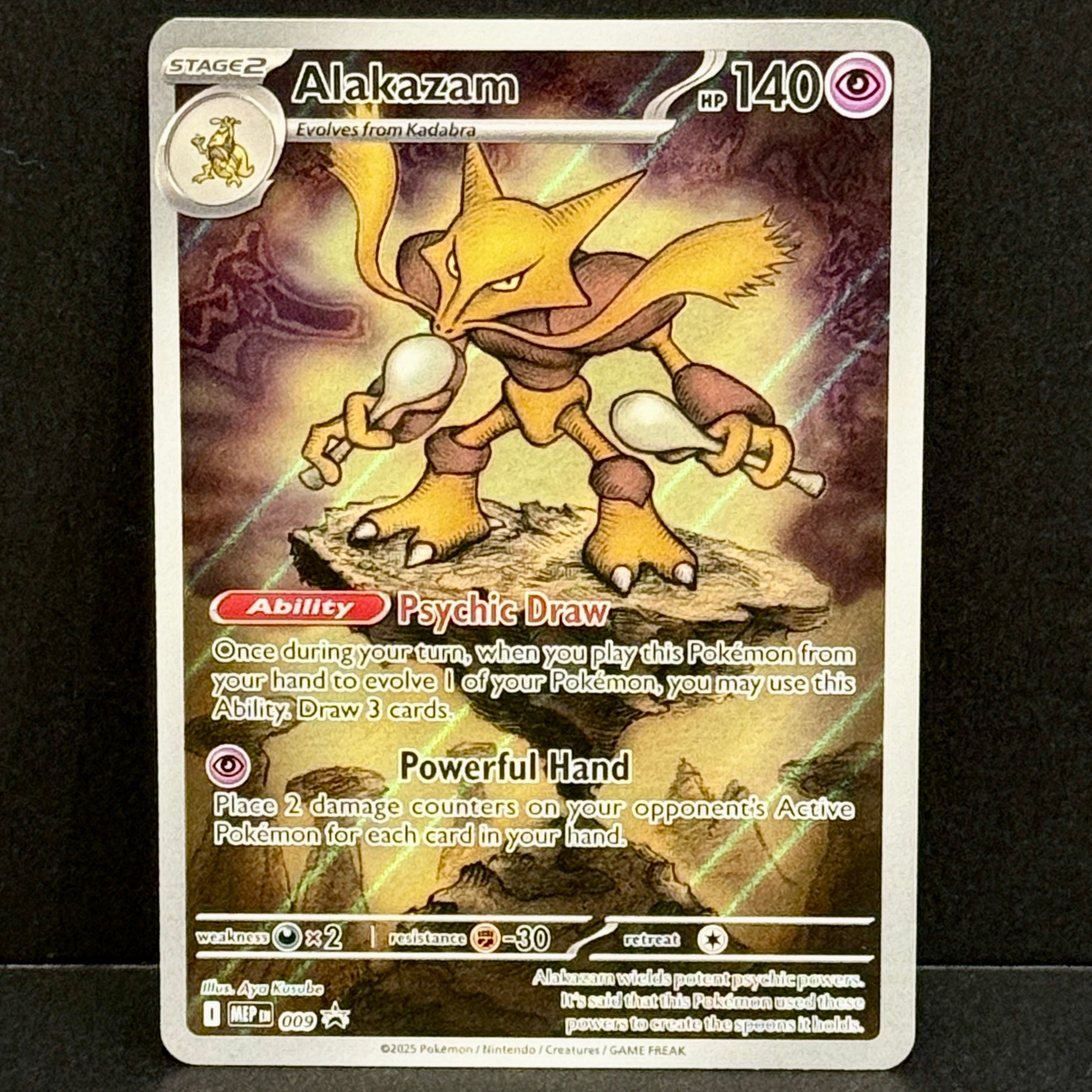 2025 Pokemon Mega Evolution Promo 009 Alakazam Promo