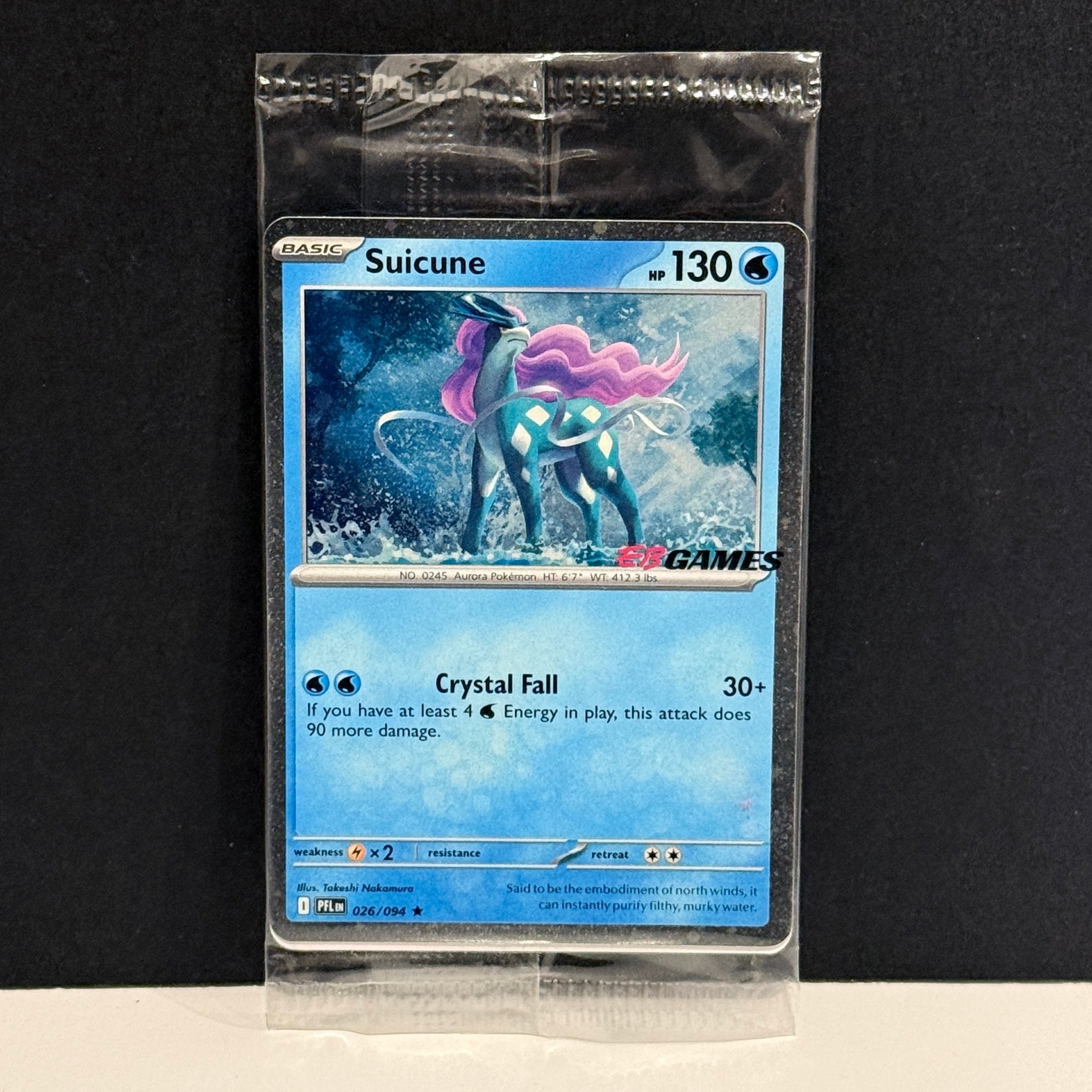 2025 Pokemon EB Games Stamped Promo 026/094 Suicune Promo SEALED