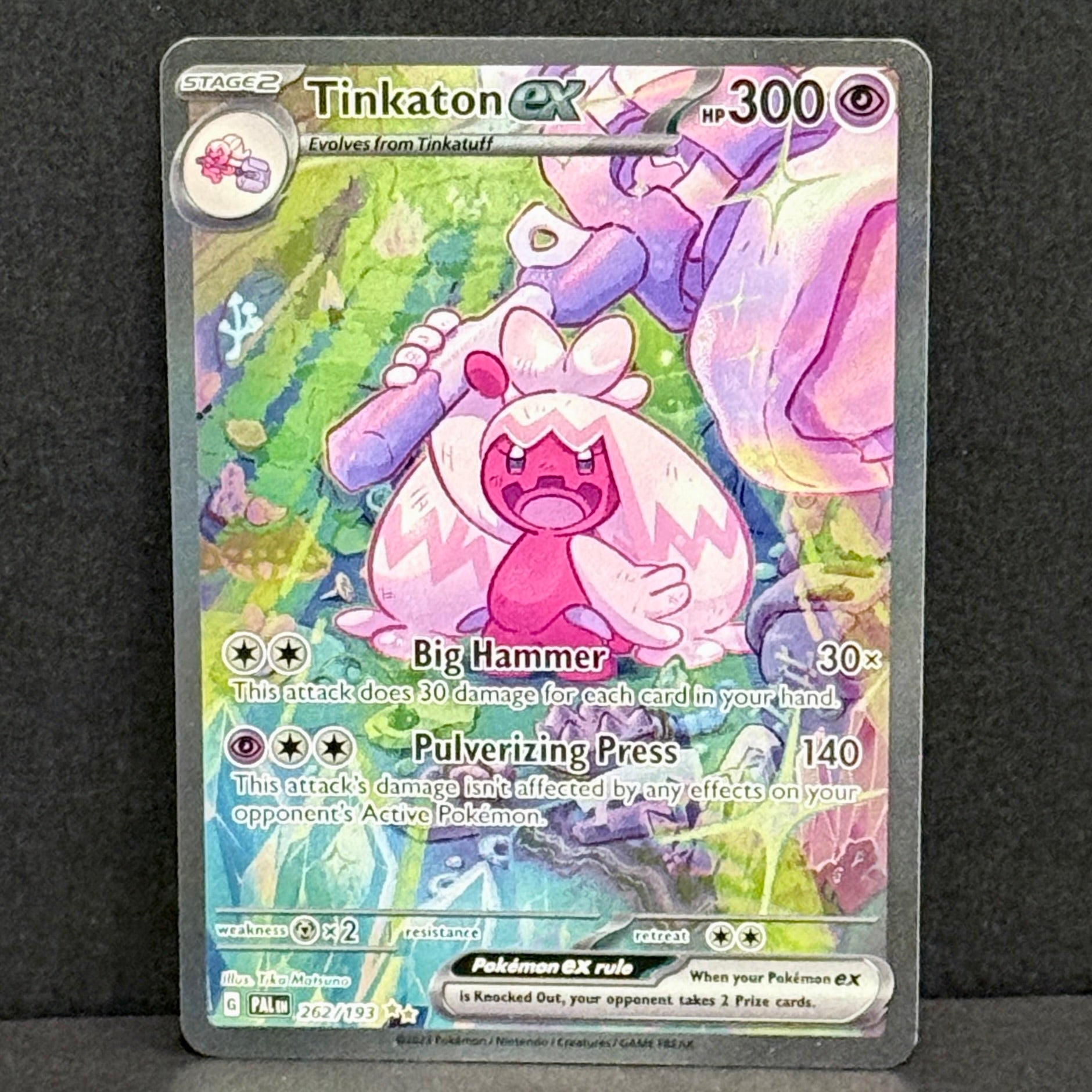 2023 Pokemon Paldea Evolved 262/193 Tinkaton EX Special Illustration Rare