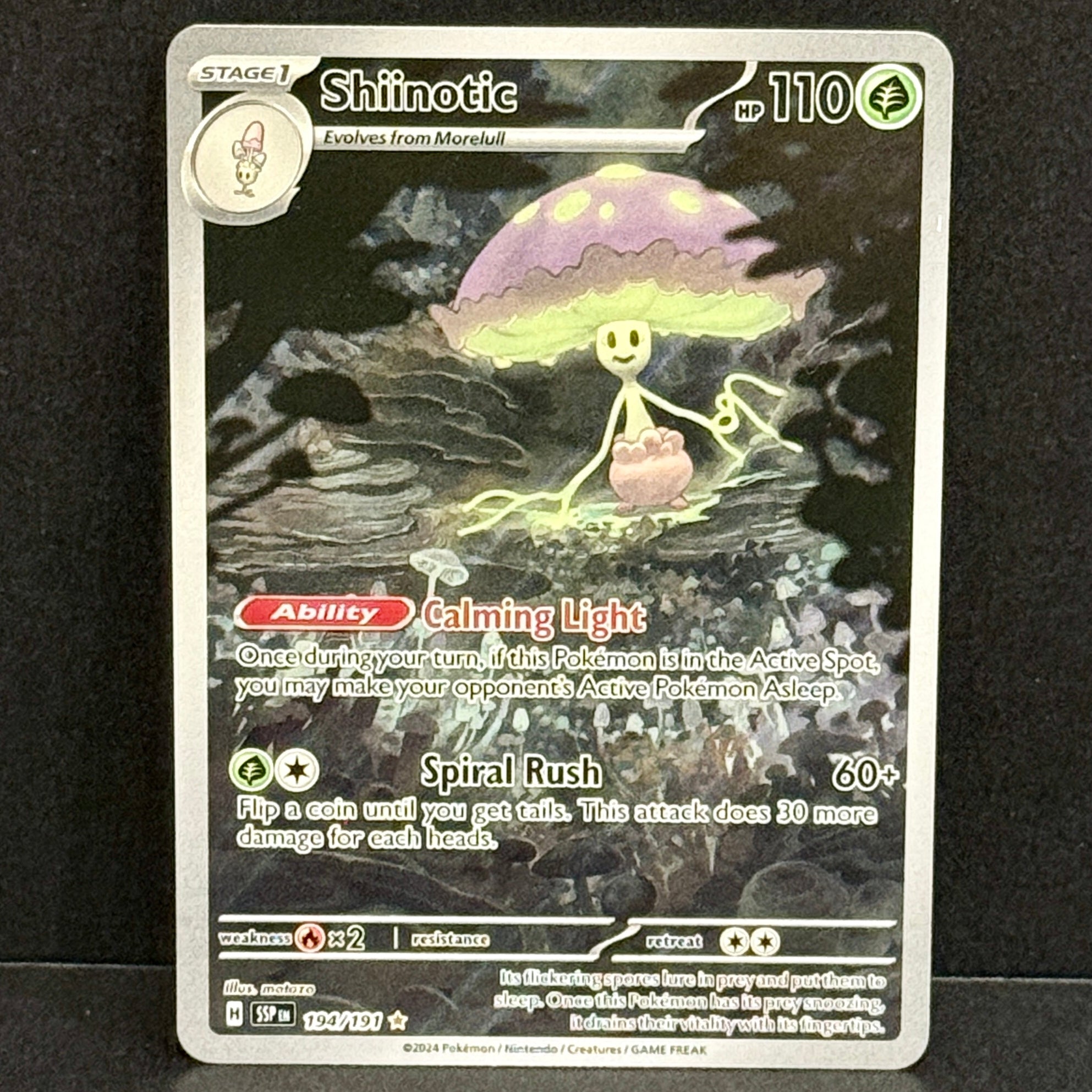 2024 Pokemon Surging Sparks 194/191 Shiinotic Illustration Rare