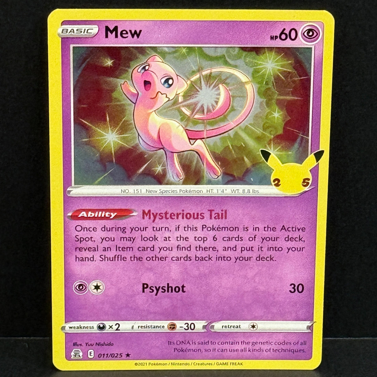 2021 Pokemon Celebrations 011/025 Mew Holo Rare