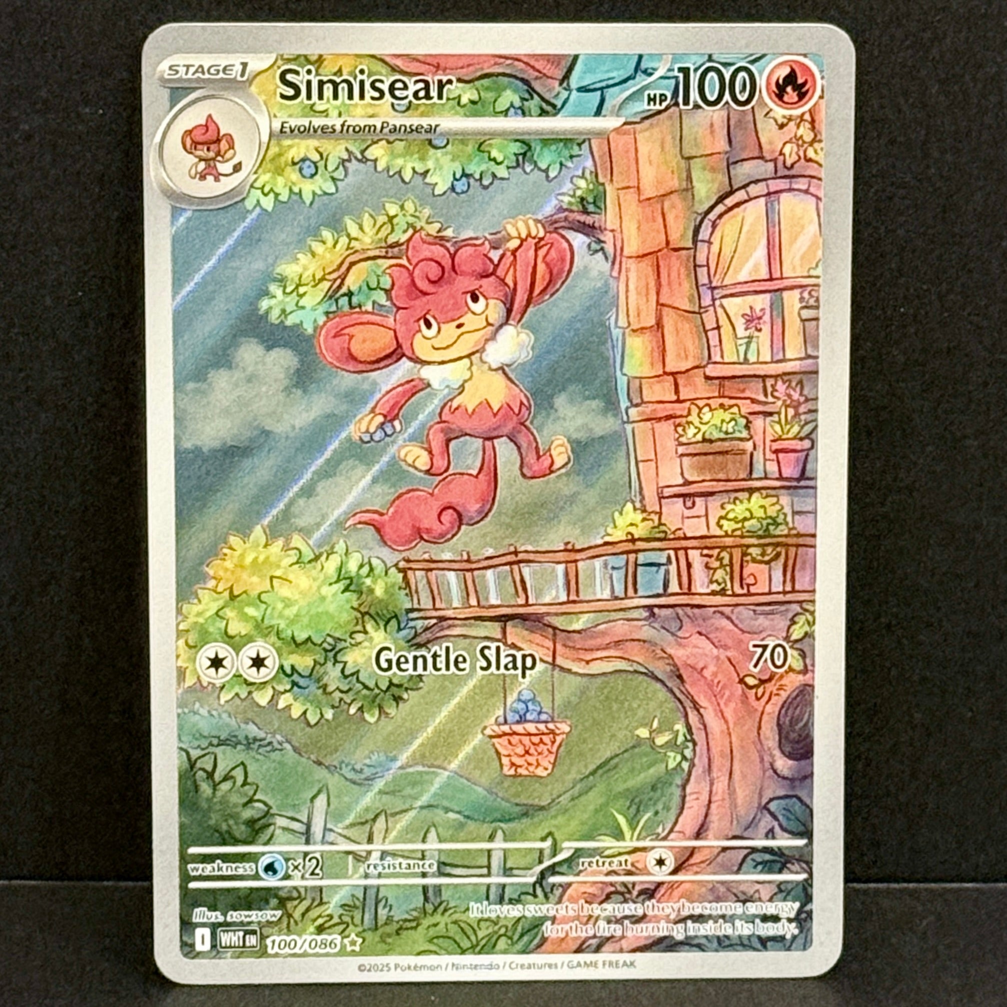 2025 Pokemon White Flare 100/086 Simisear Illustration Rare
